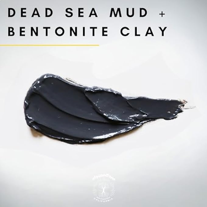 Doppeltree DEAD SEA MUD MASK WITH BENTONITE CLAY AND ACTIVATED CHARCOAL - NO DRYING FACIAL MASK TO MINIMIZE PORE, CLEAR BLACKHEADS- GREAT FOR ARMPIT DETOX TOO - FORMULATED IN SAN FRANCISCO - Image 2